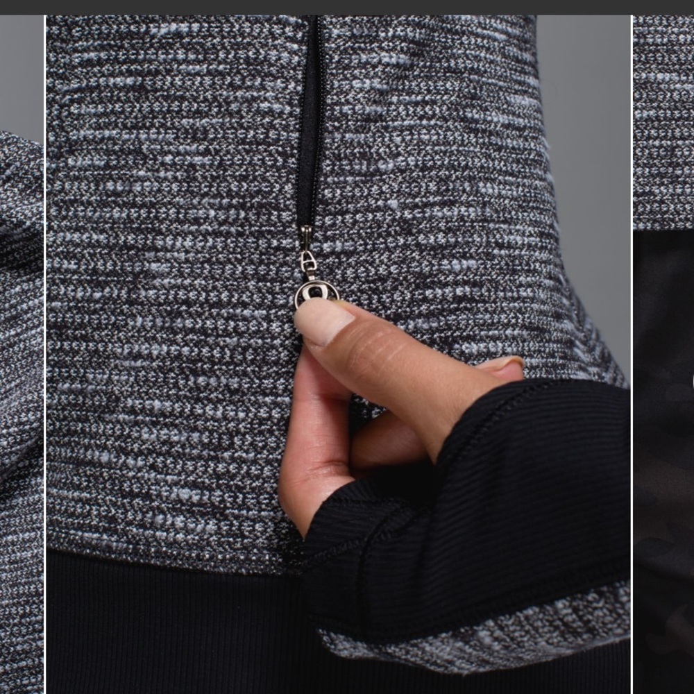 Lululemon Bhakti Yoga Jacket in Coco Pique Black / Black, size 6 - Picture 5 of 13